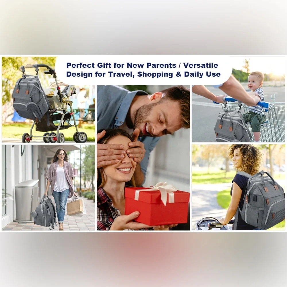 Multifunctional Green Diaper Bag Backpack
